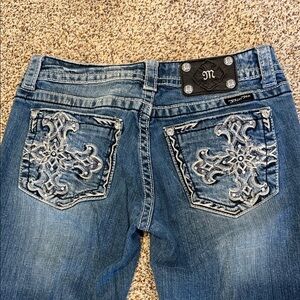 Miss Me Denim Jeans with Silver Embellishments Size 28 Firm Price